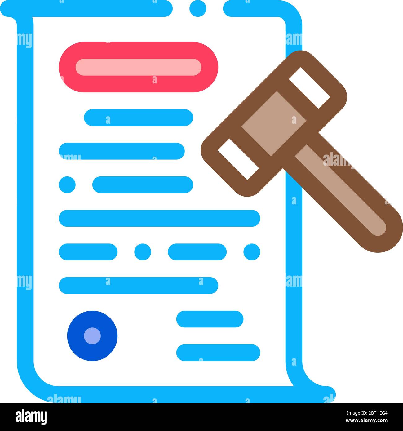 auction document icon vector outline illustration Stock Vector Image ...