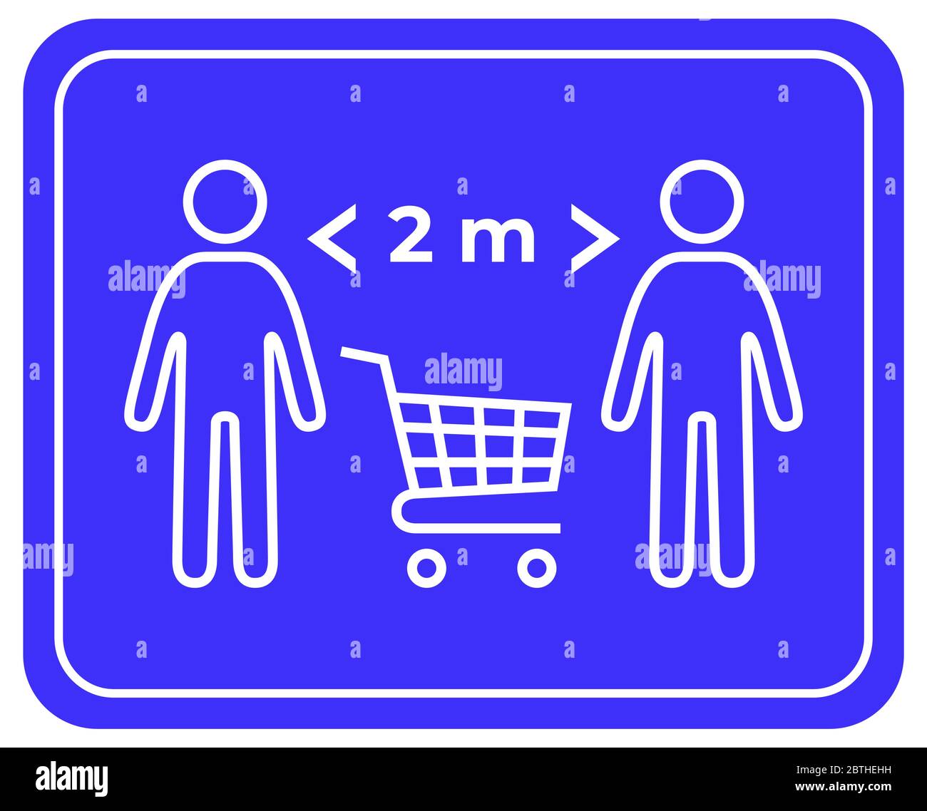 Keep distance from others at the supermarket. Precautions for the coronavirus. Steps to protect yourself. Stock Vector