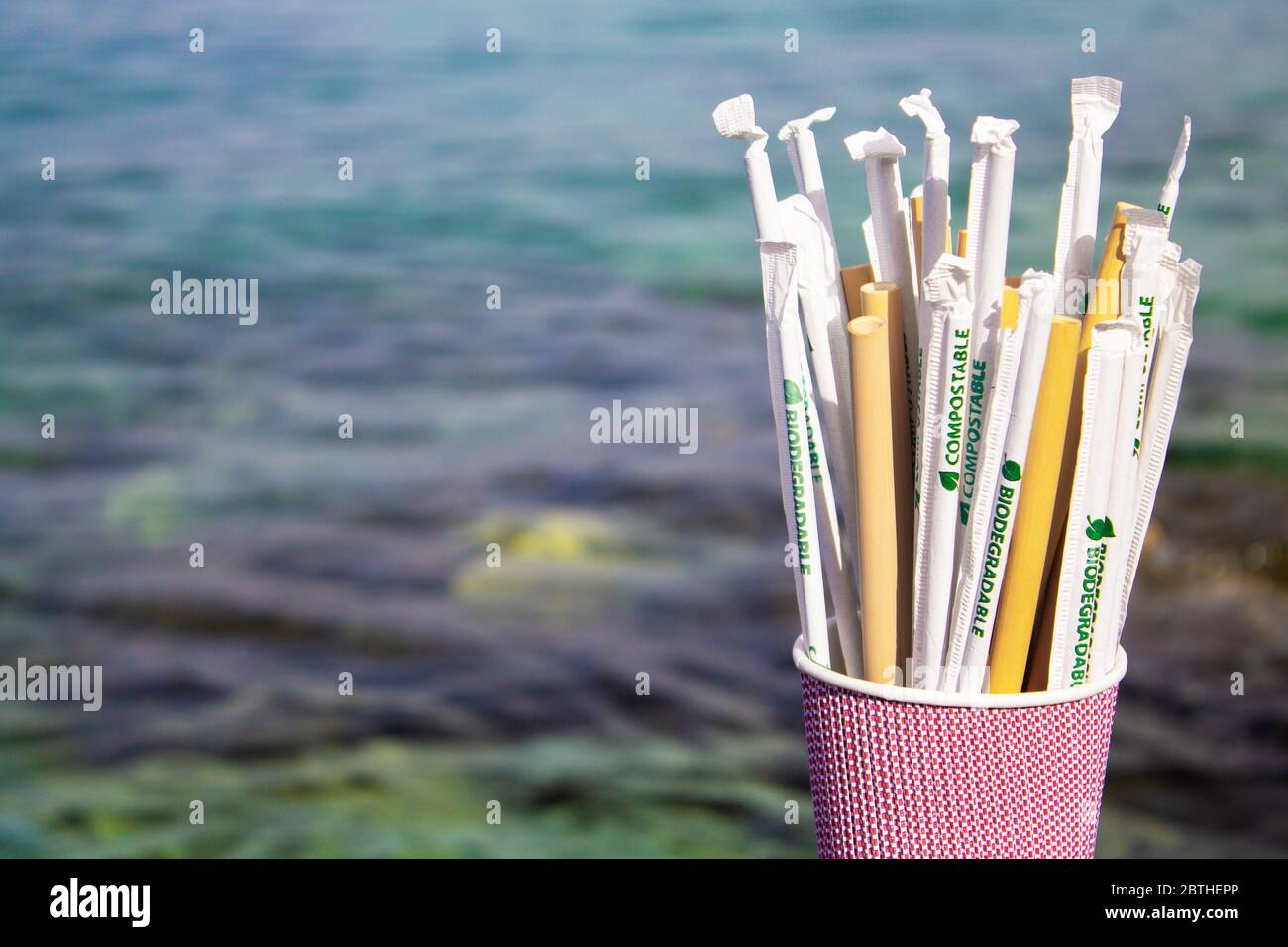 Greece-Athens-20.05.2020. Several replacements of plastic cocktail ...