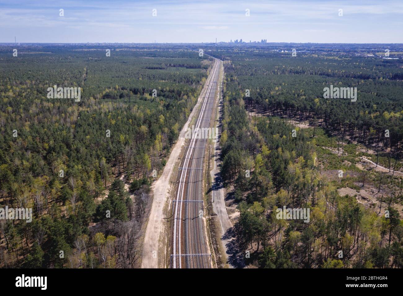 Aerial view of railway tracks hi-res stock photography and images - Alamy