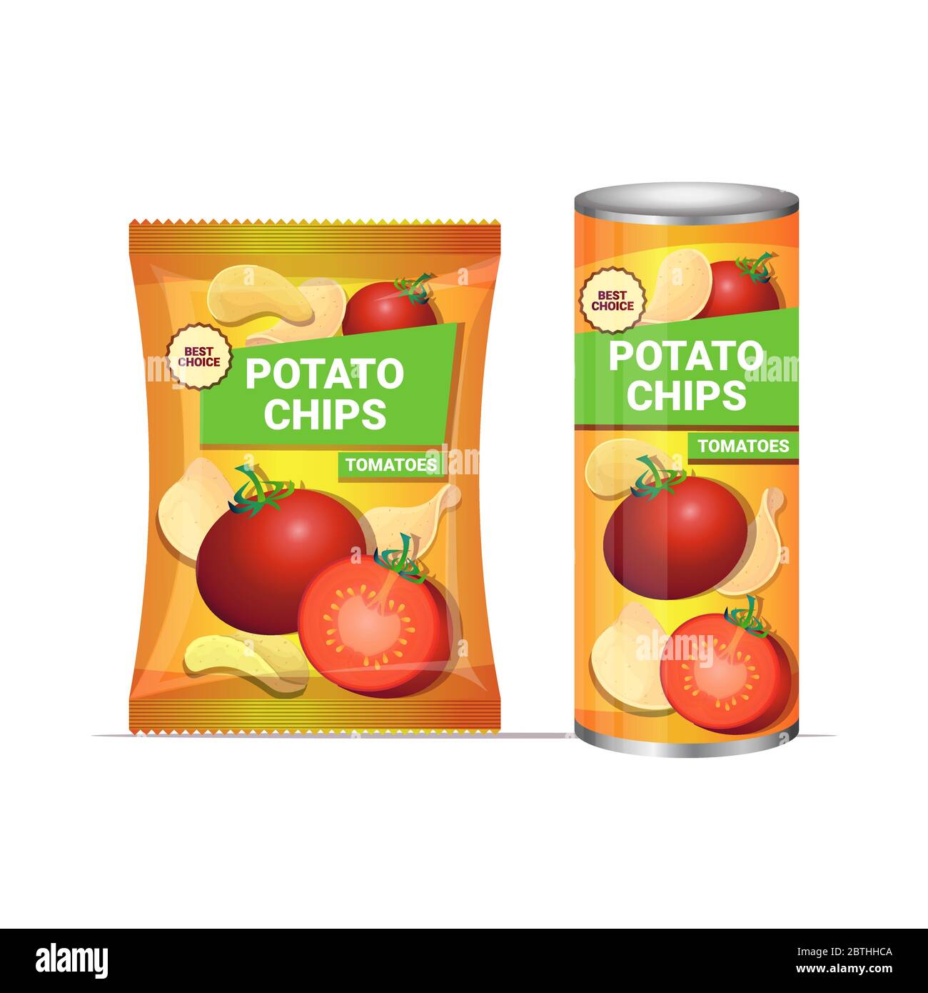 potato chips with tomatoes flavor crisps natural potatoes and packaging