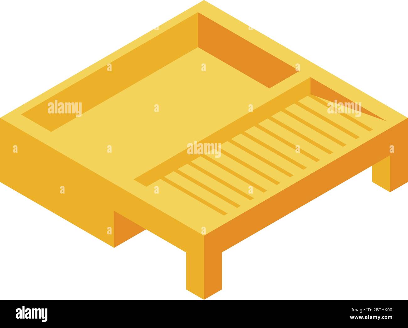 Paint roller box icon, isometric style Stock Vector