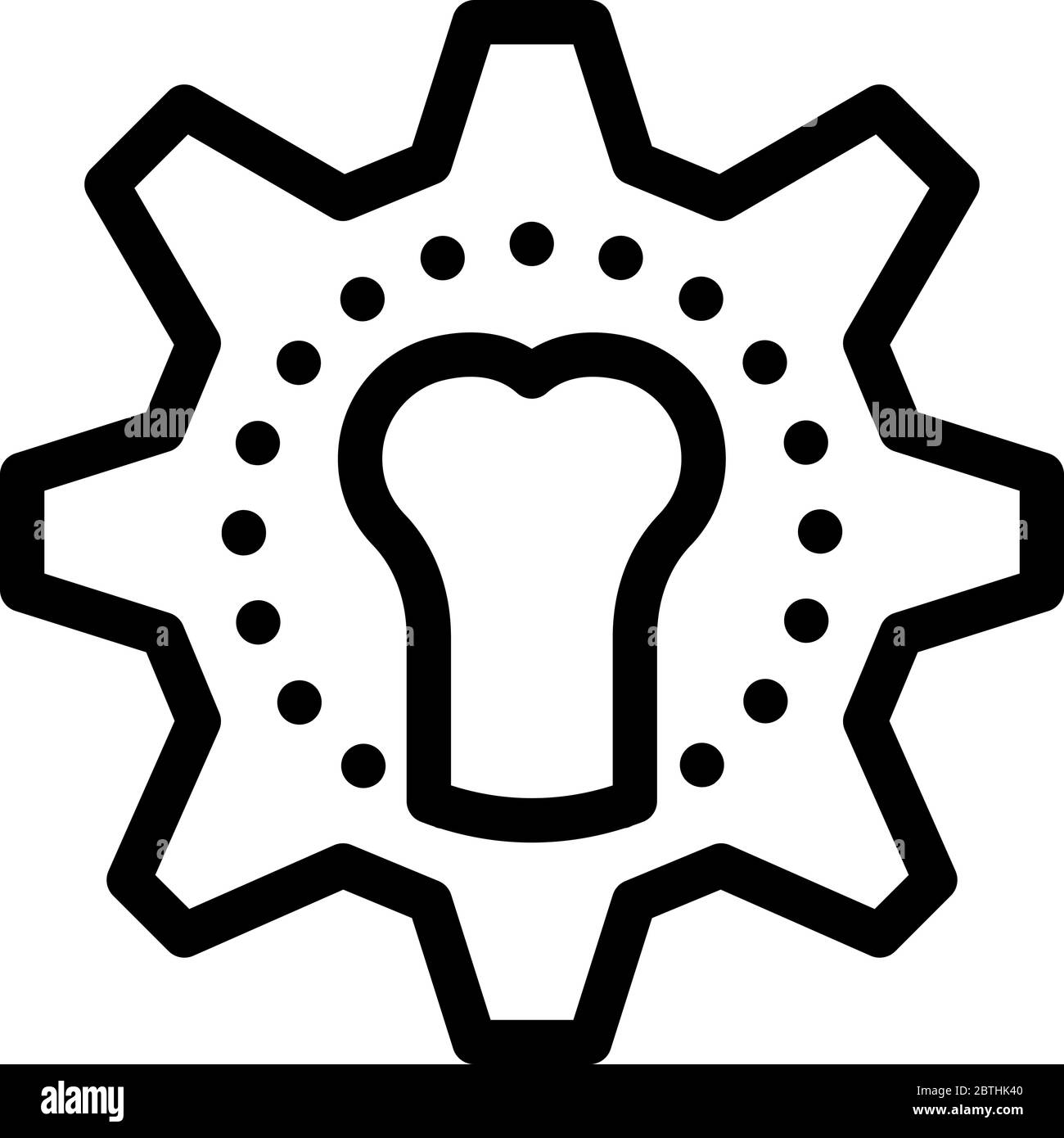 joint restoration icon vector outline illustration Stock Vector