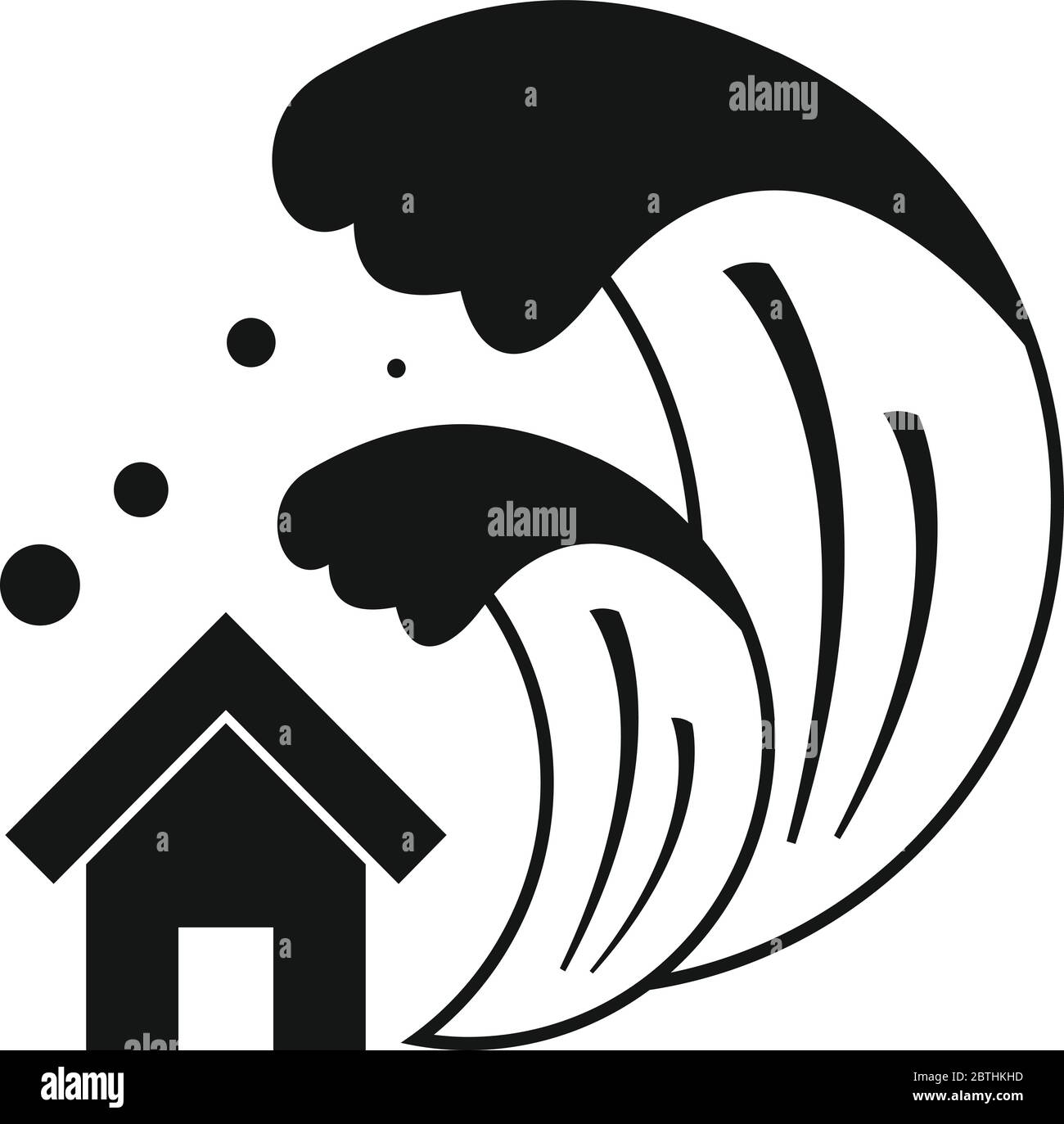 Tsunami icon. Simple illustration of tsunami vector icon for web design isolated on white background Stock Vector