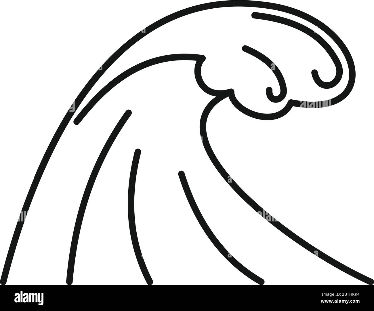 Earthquake tsunami icon. Outline earthquake tsunami vector icon for web design isolated on white background Stock Vector