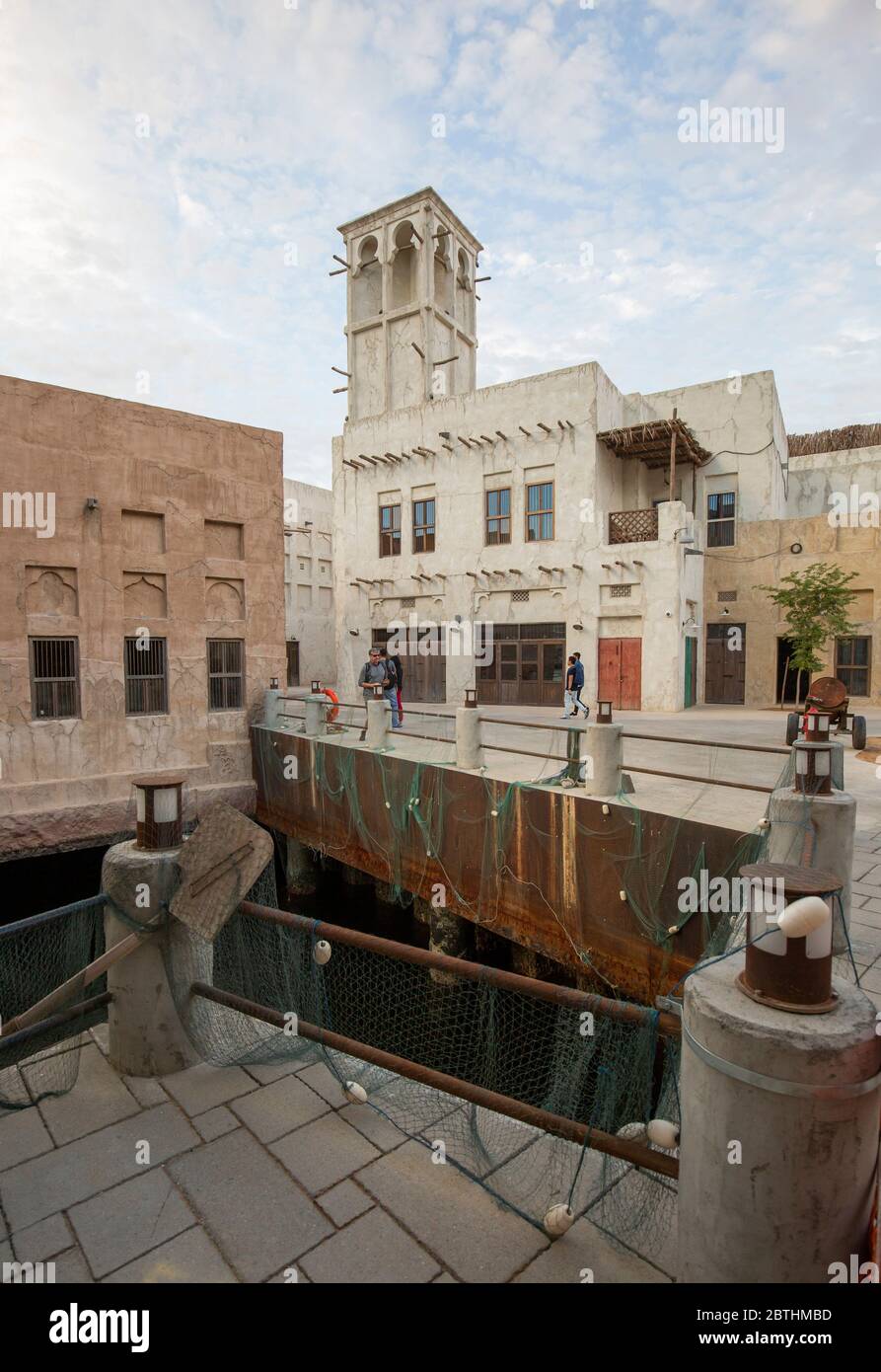 Al Seef historic district in Dubai, United Arab Emirates Stock Photo