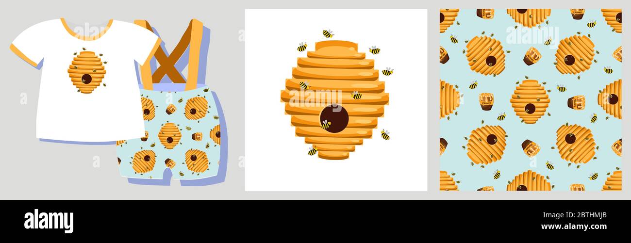 baby clothes with bees