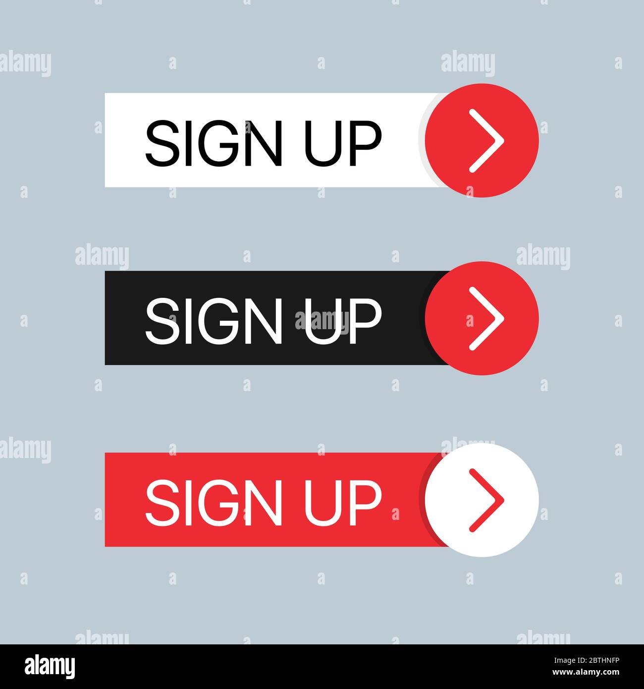 Sign up button icon set Stock Vector Image & Art - Alamy