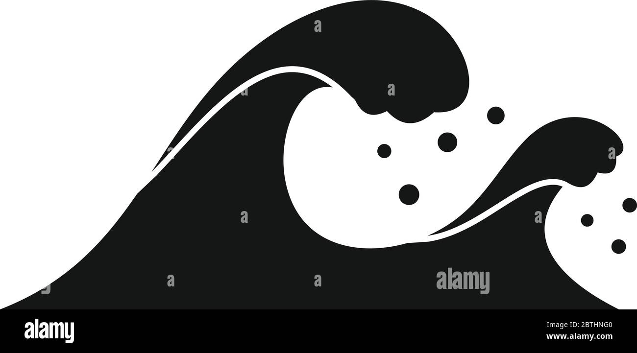 Earthquake tsunami icon. Simple illustration of earthquake tsunami vector icon for web design isolated on white background Stock Vector