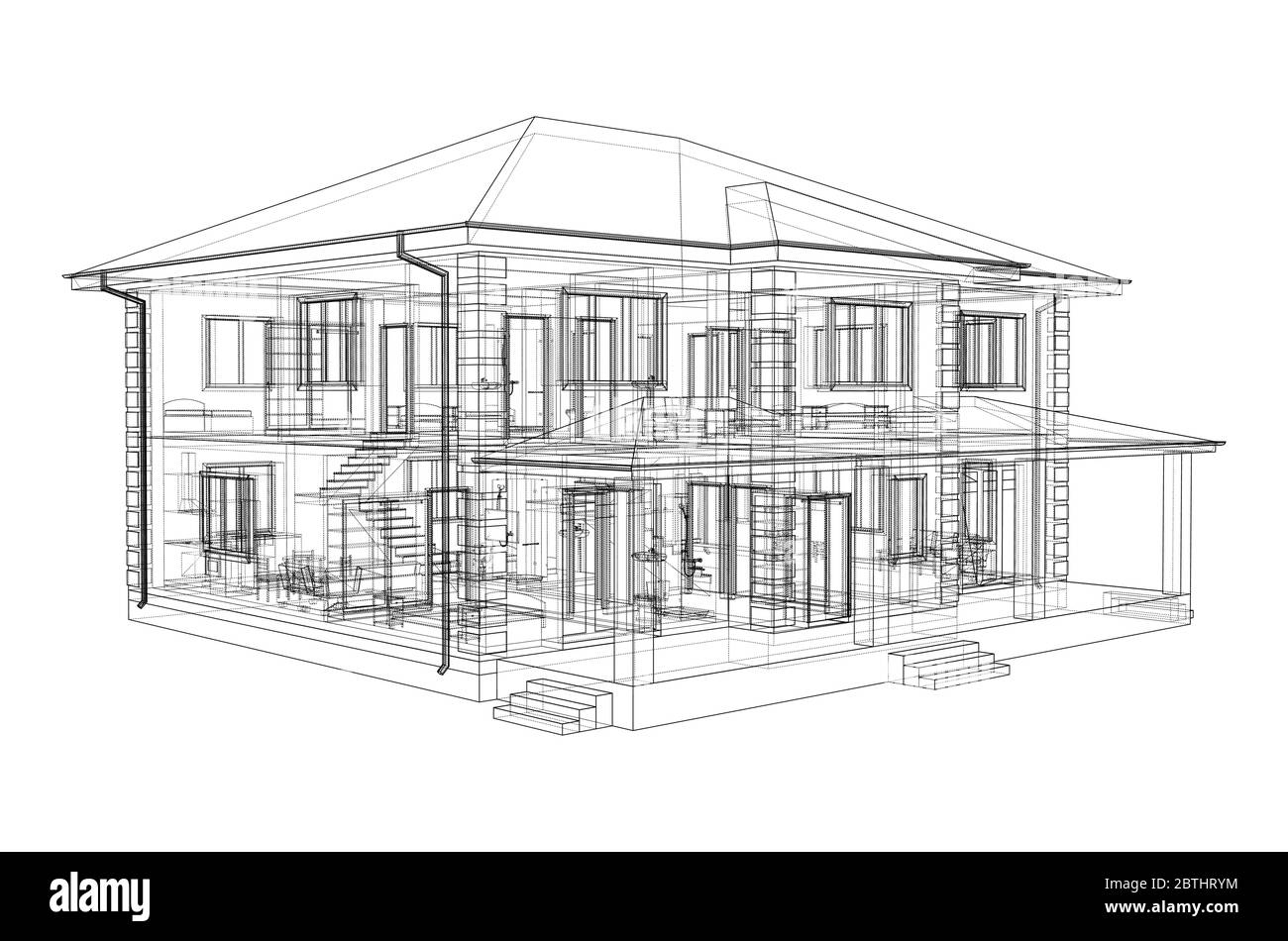 Abstract vector sketch of a house Stock Vector Image & Art - Alamy