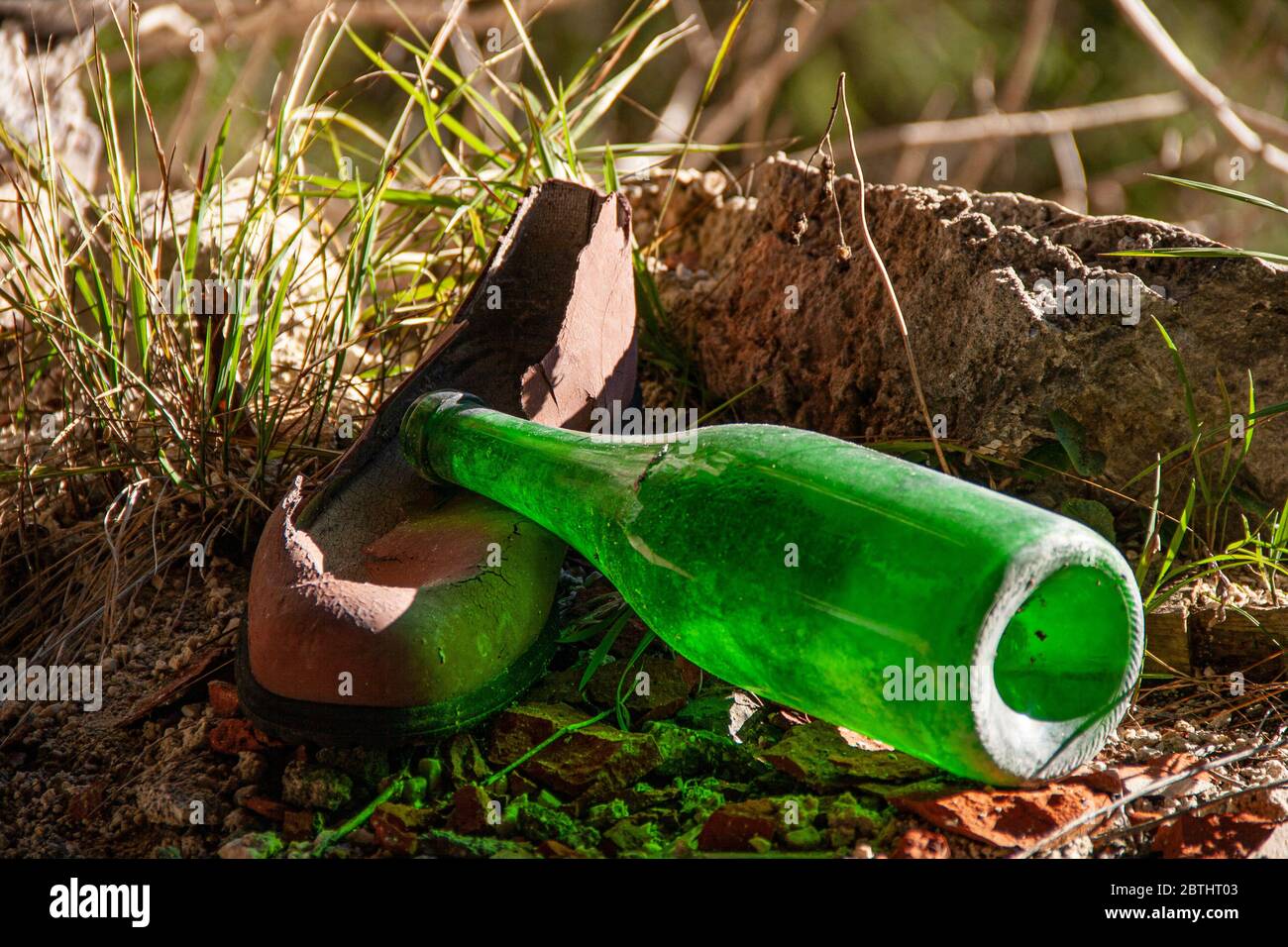 Abandoned object in wood 2 Stock Photo - Alamy