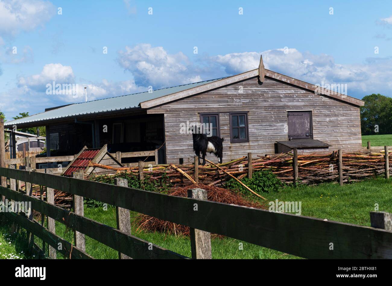 DUTCH COUNTRY HOUSE EXTERIOR INTERIOR Stock Photo