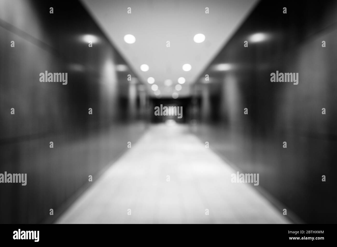 Interior modern hotel lobby reception Black and White Stock Photos ...