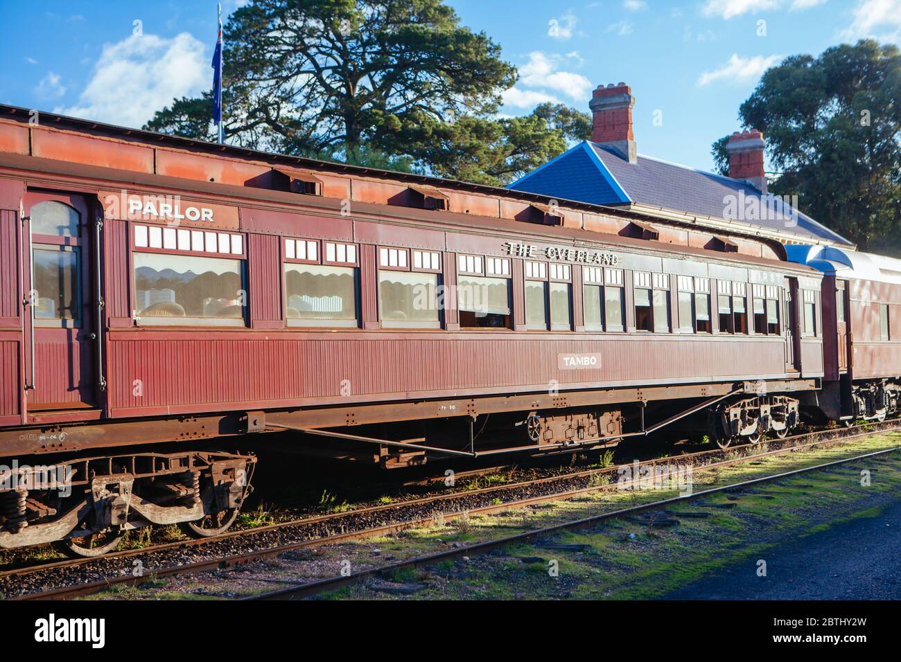 Heritage Steam Train in Maldon Australia Stock Photo Alamy