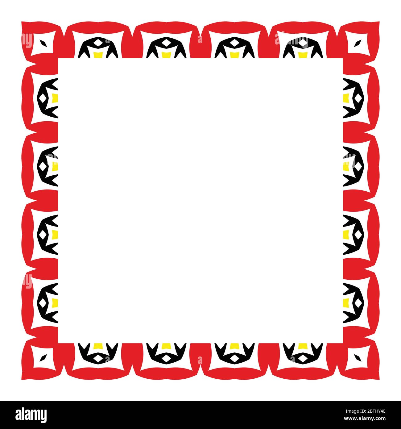 Colored frame, blank background vector design in red, black and yellow ...