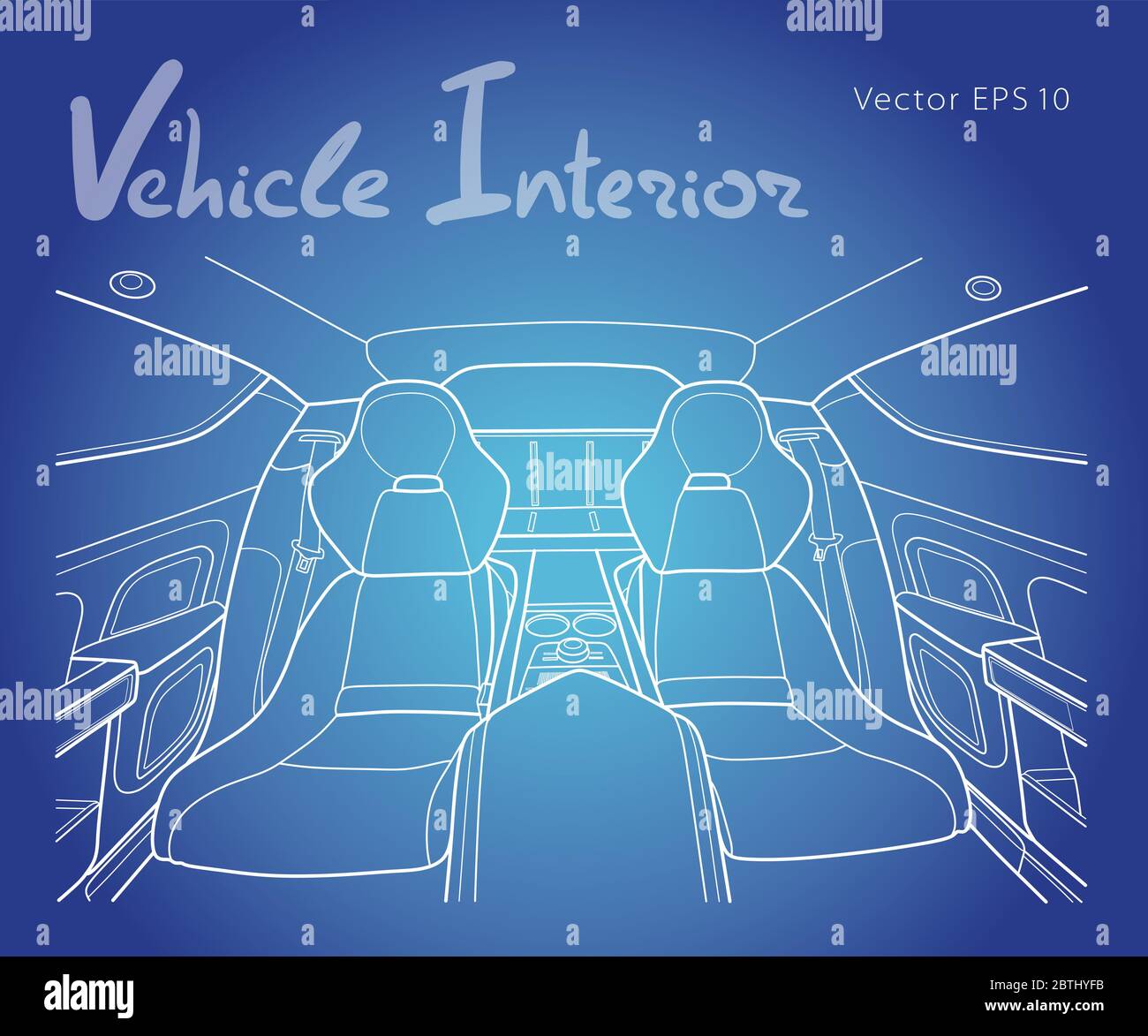 Machine inside. Interior of the vehicle. Vector Stock Vector Image ...