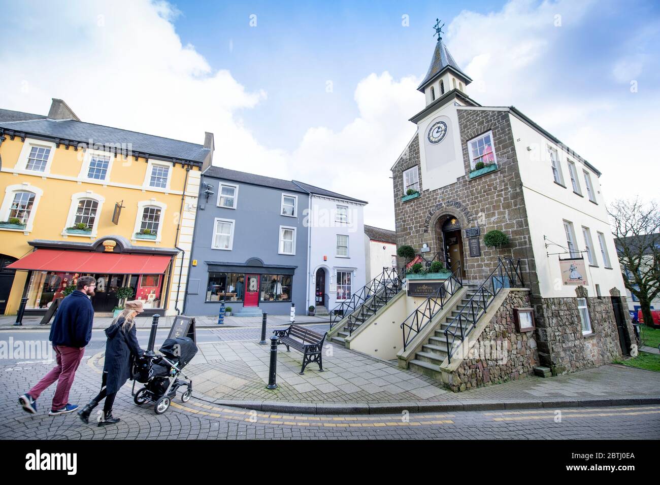 The Town Hall in Narberth, Pembrokeshire, Wales UK Stock Photo