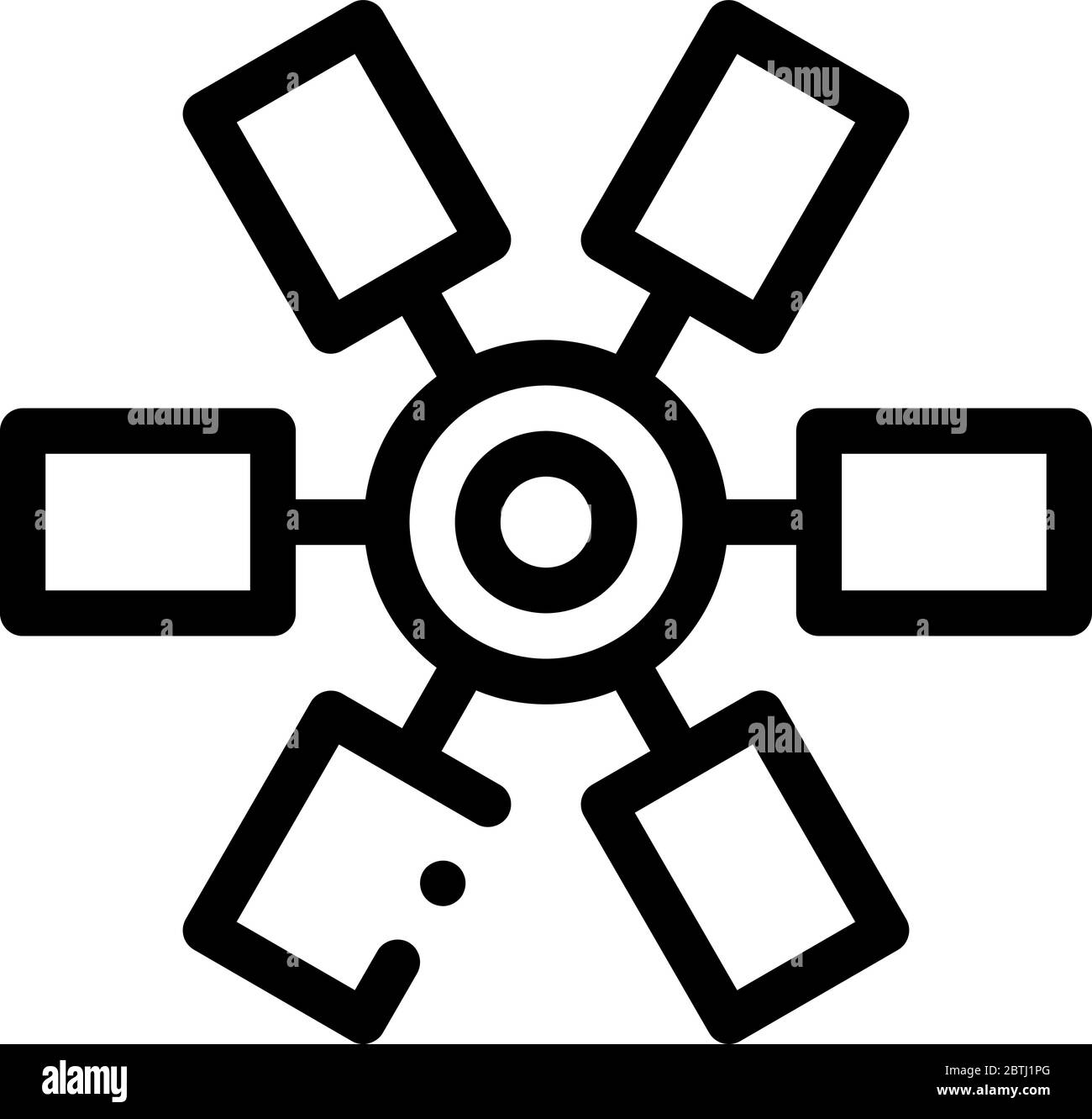 selection of colors in cartridge icon vector outline illustration Stock ...