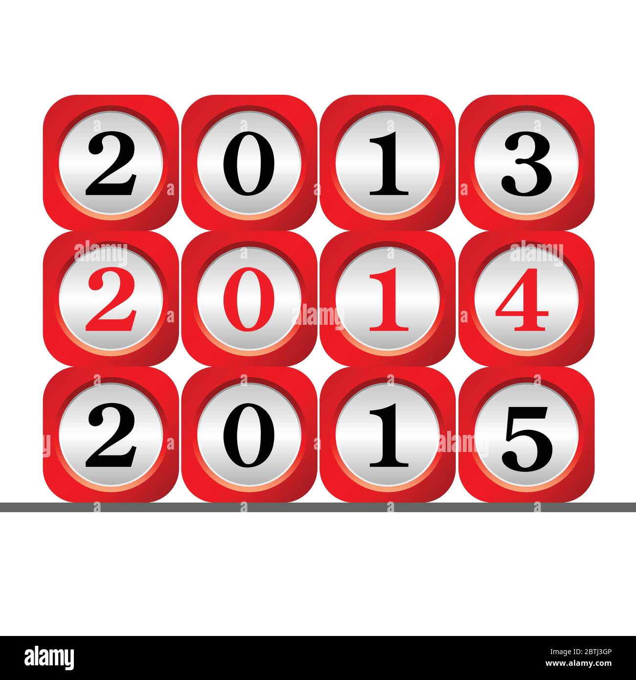 dial 2015 color vector illustration Stock Vector