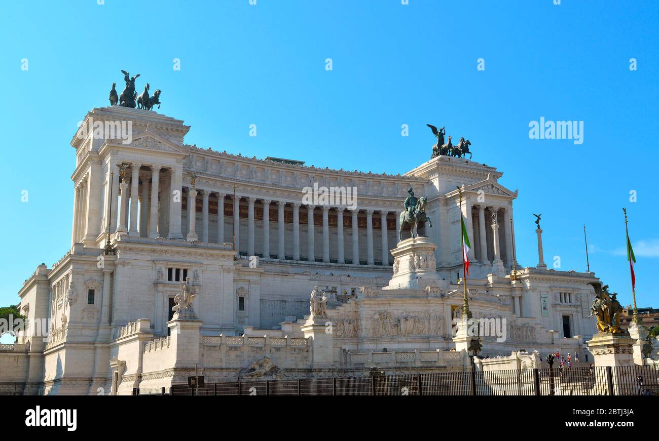 The Altar of the Fatherland in Rome Stock Photo