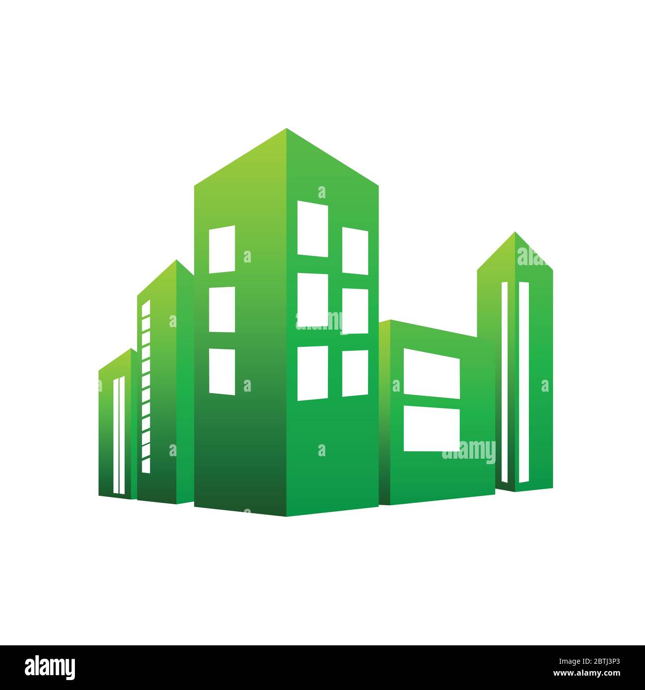 eco building green vector illustration Stock Vector Image & Art - Alamy