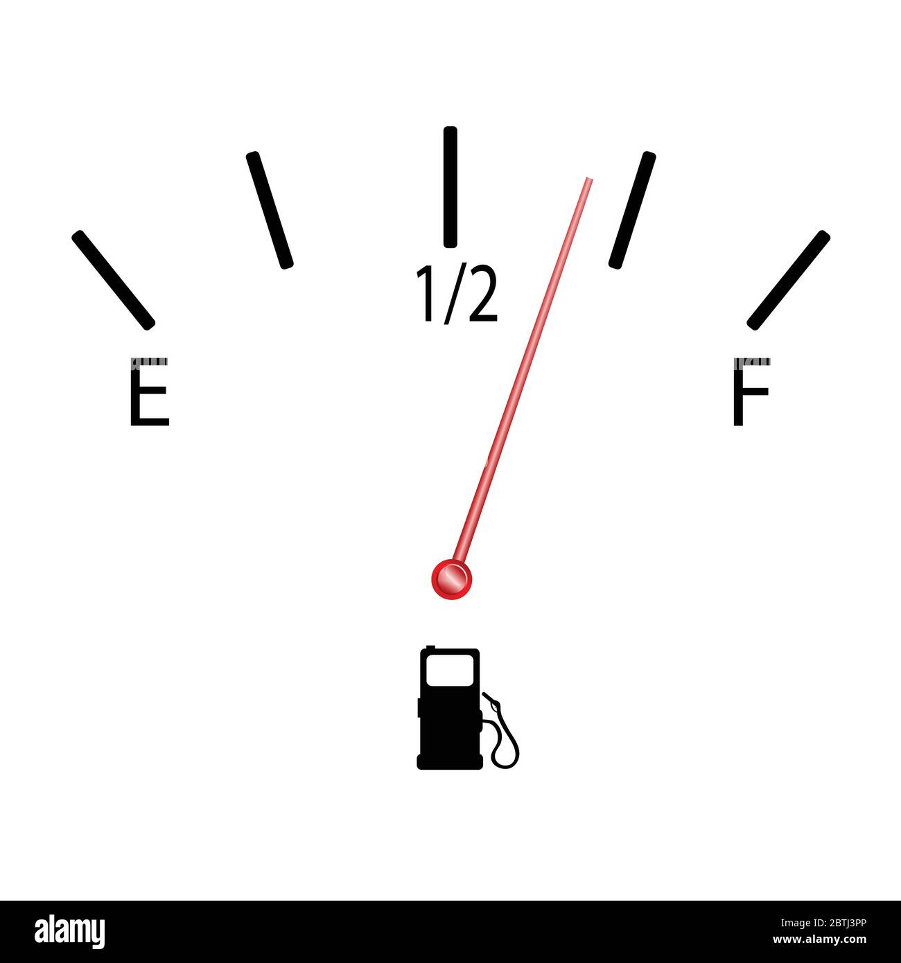 fuel gauge with symbol vector illustration on white Stock Vector Image