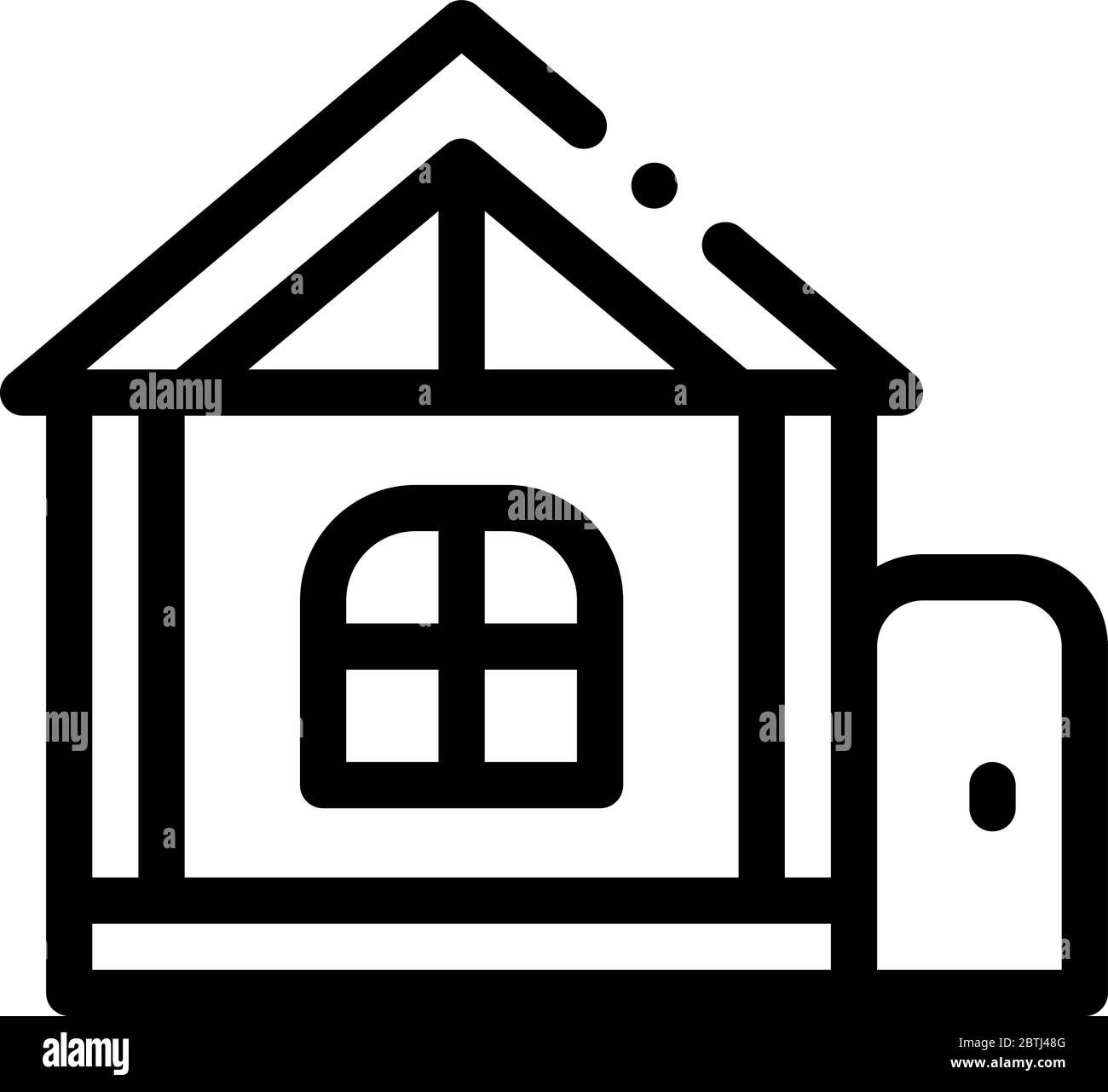 play house for children icon vector outline illustration Stock Vector