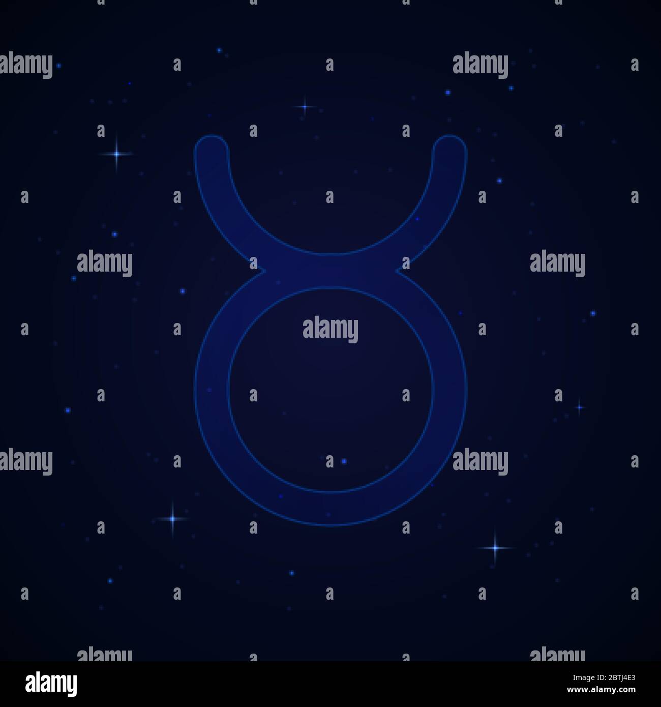Taurus, the bull zodiac sign on the starry night sky Stock Vector Image