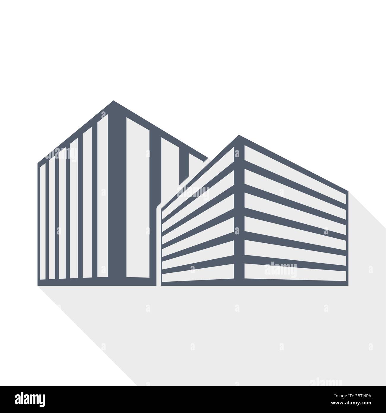 Modern design office buildings flat vector icon Stock Vector Image ...