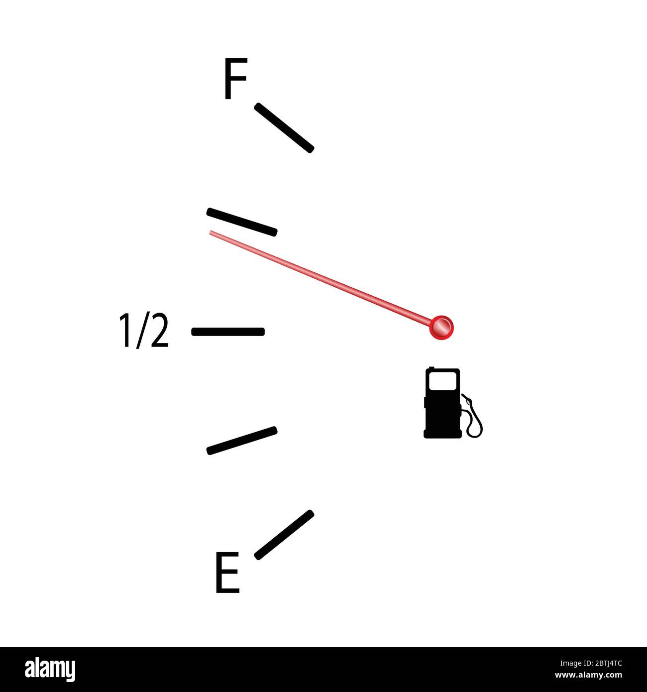 fuel gauge vector illustration with symbol on white Stock Vector Image