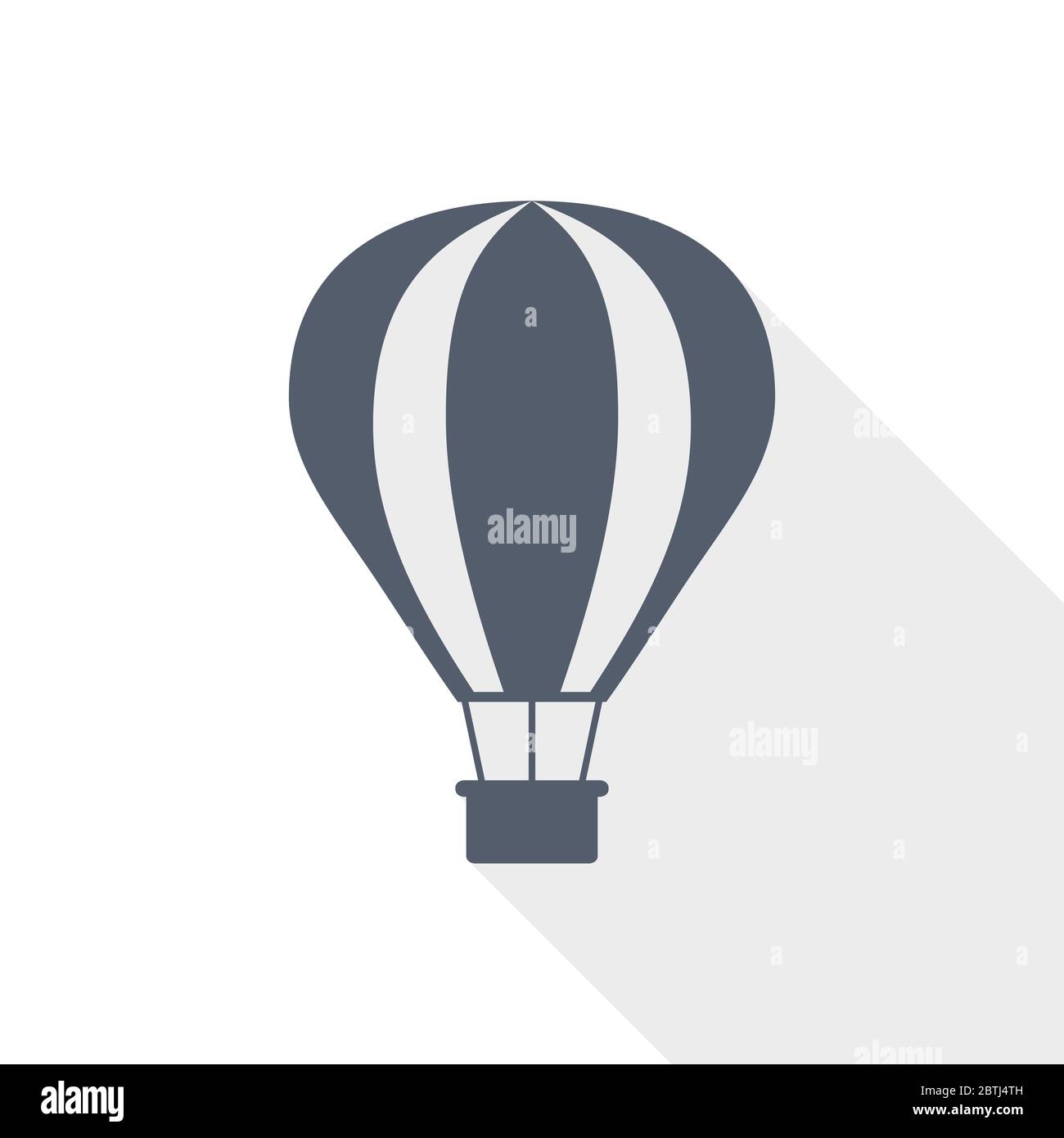 Balloon, air transport flat design vector icon Stock Vector