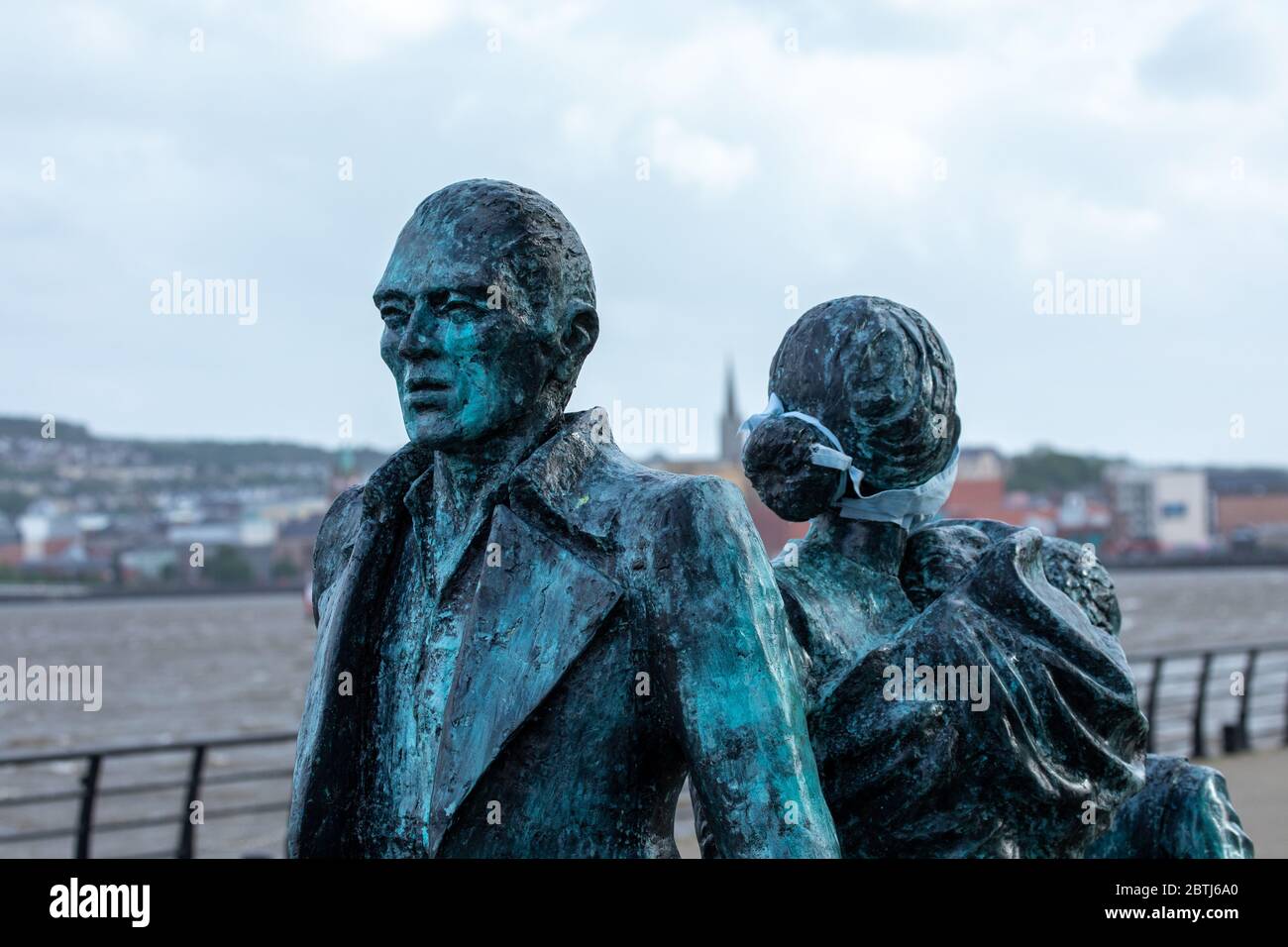 Emigrating Couple - Close-up Stock Photo