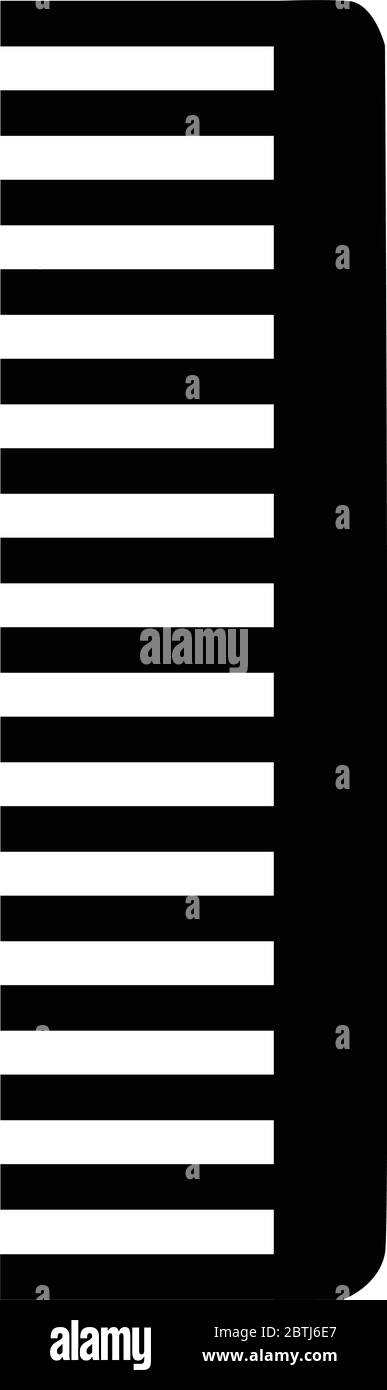 black comb icon vector illustration isolated on white Stock Vector ...
