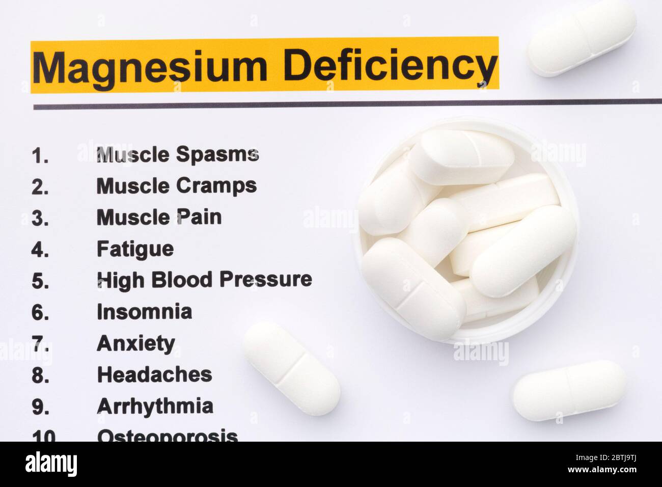 Magnesium deficiency. Close up. Stock Photo