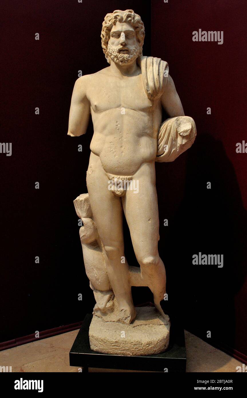 Statue of Poseidon - Archeological Museum in  ISTANBUL - Bosphorus Strait - TURKEY Stock Photo
