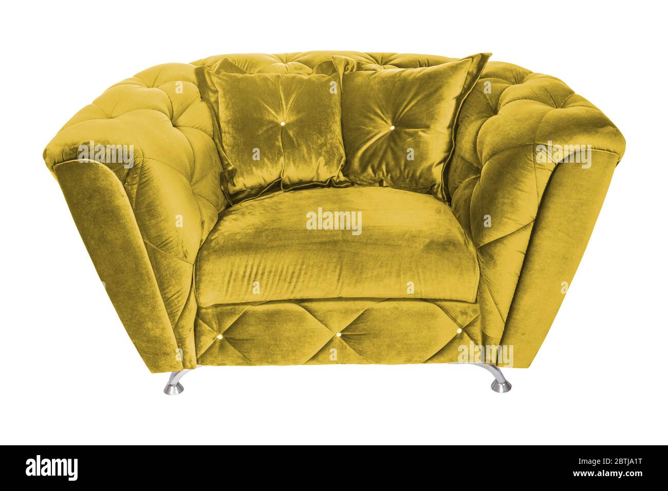 Color armchair. Modern designer chair on white background. Texture ...