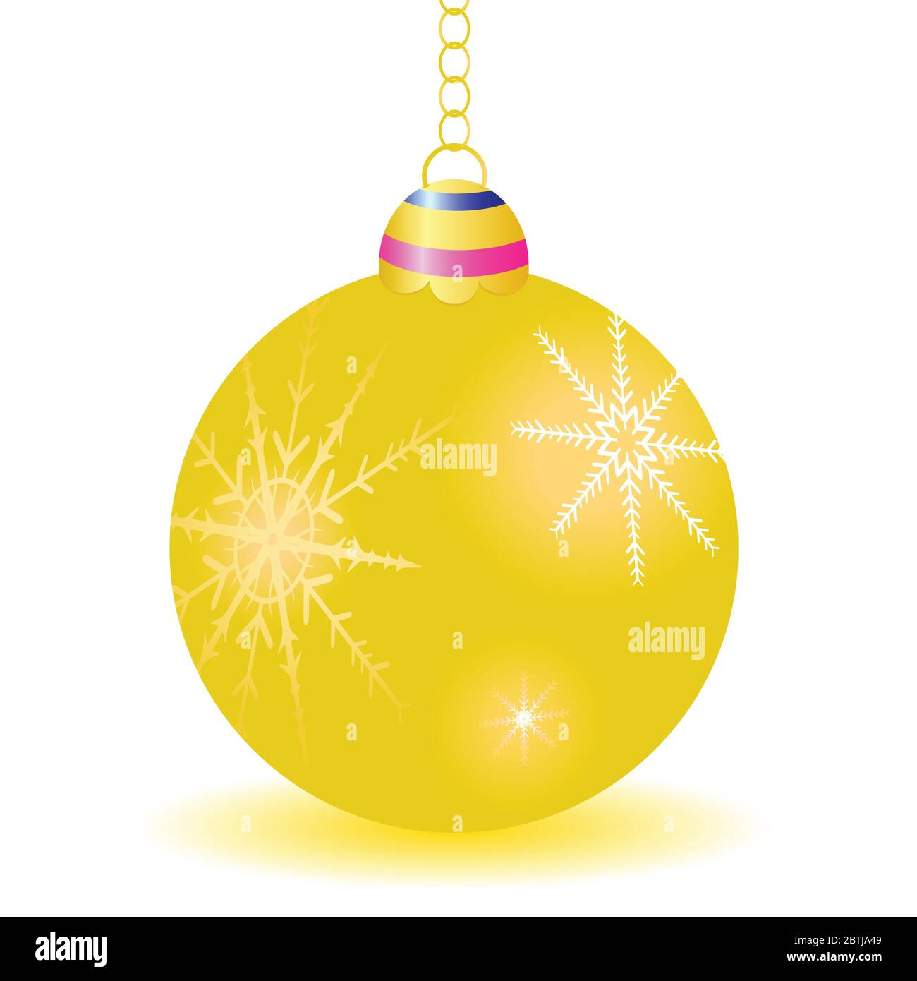 gold ball for decoration vector illustration on white background Stock ...