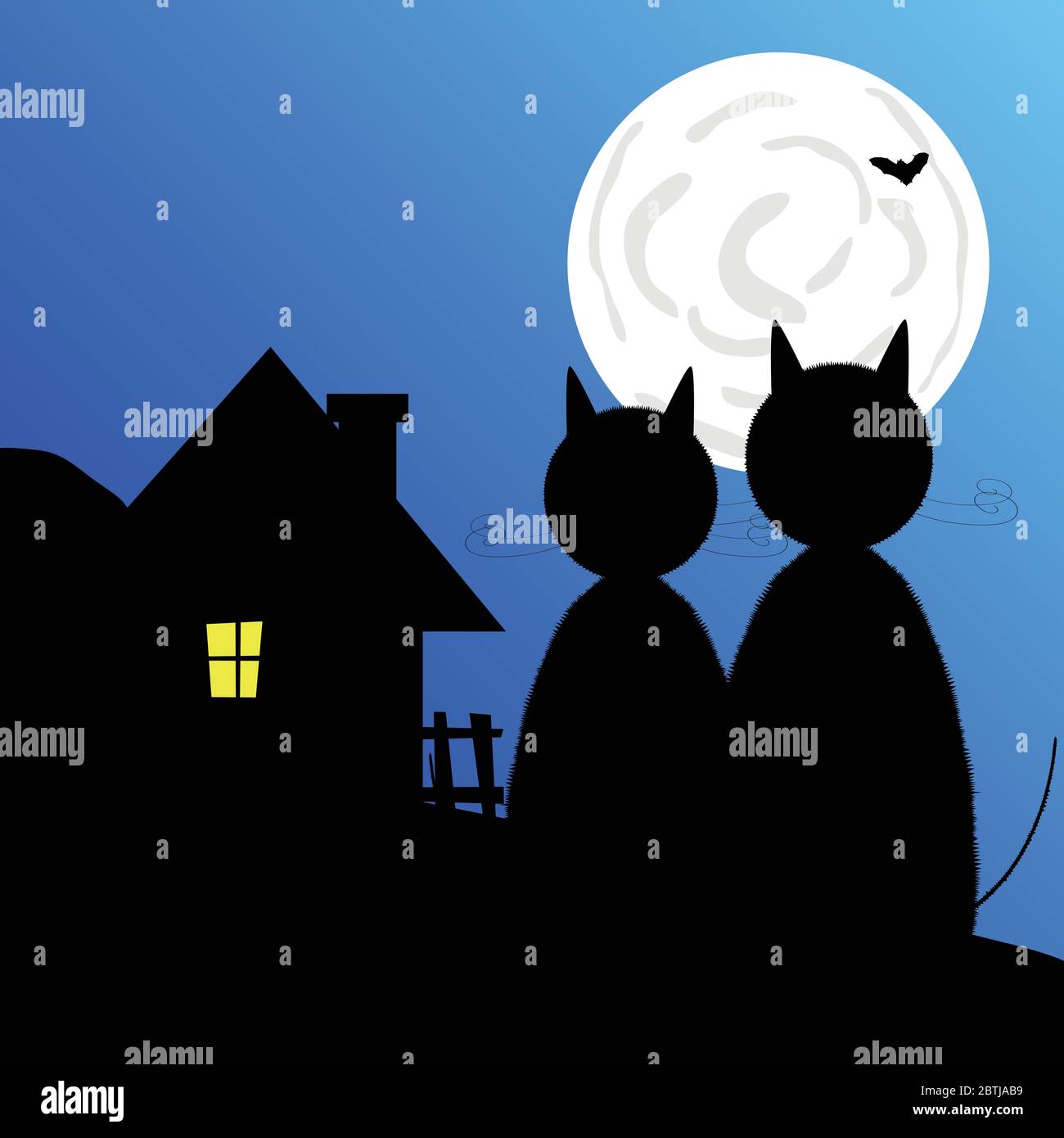 halloween with bat vector illustration Stock Vector Image & Art - Alamy