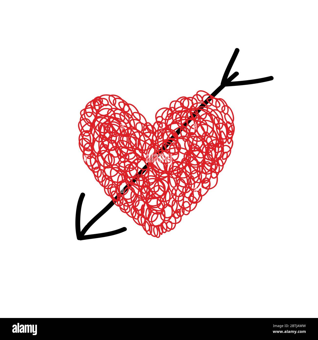 heart with arrow vector illustration Stock Vector Image & Art - Alamy