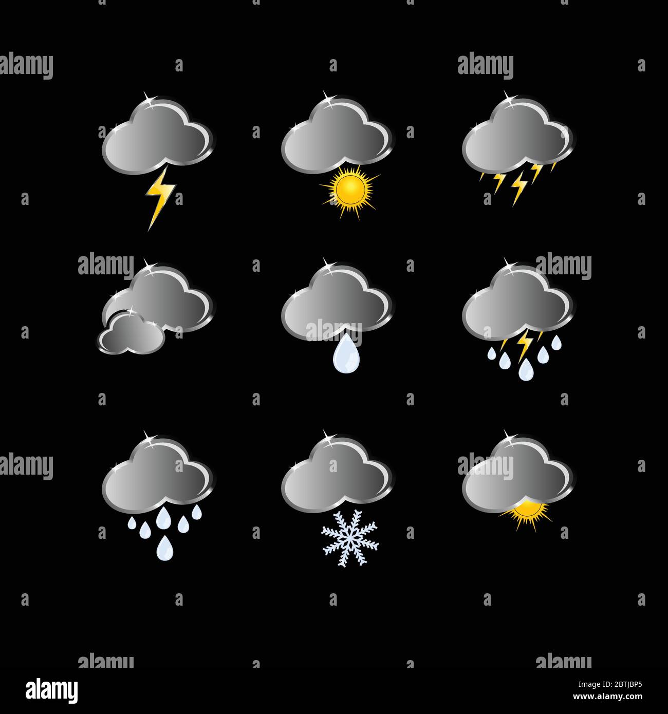 icons for weather forecast vector illustration Stock Vector Image & Art ...