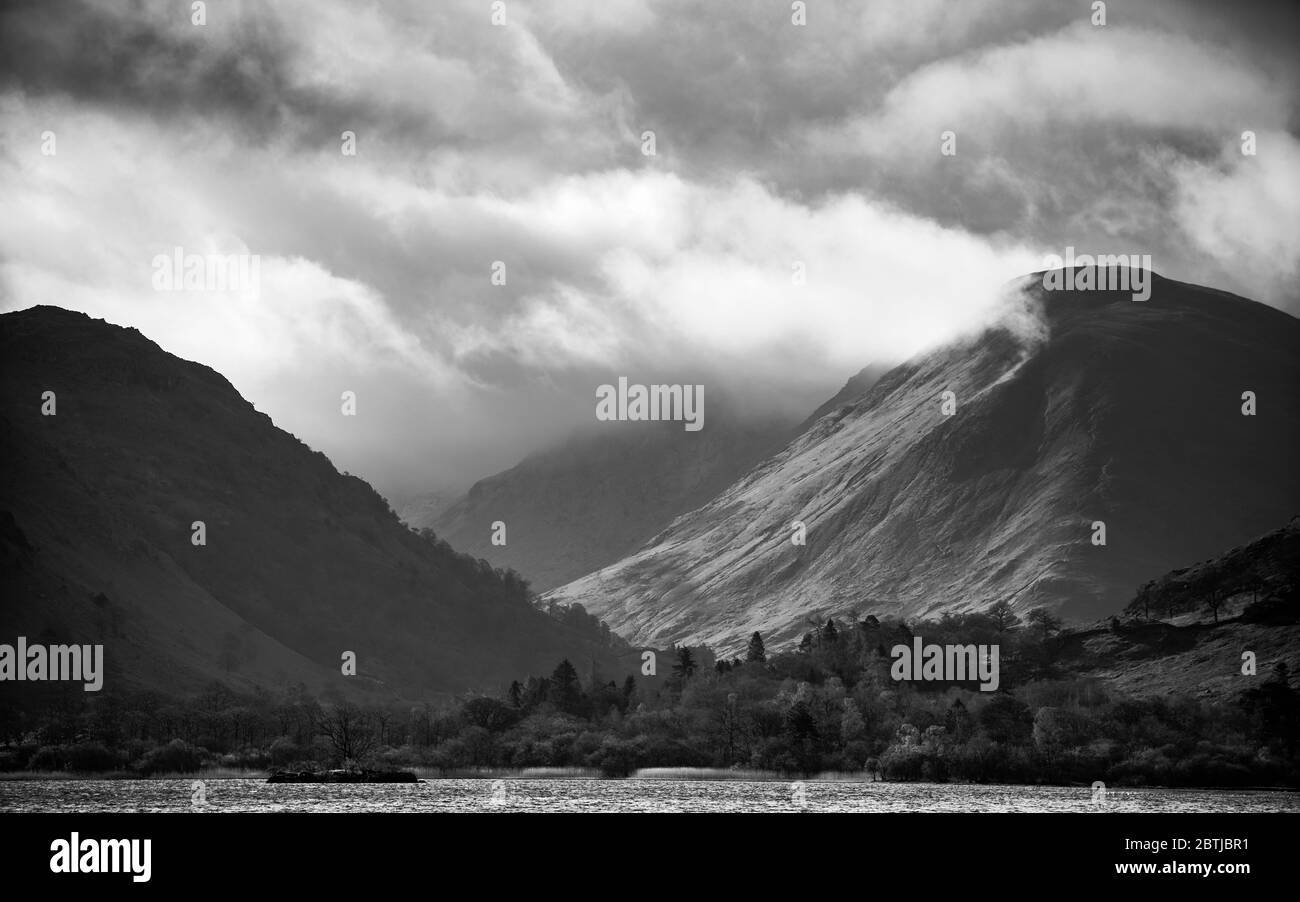 Dramatic clouds over Ullswater in the Lake District, England Stock Photo Alamy