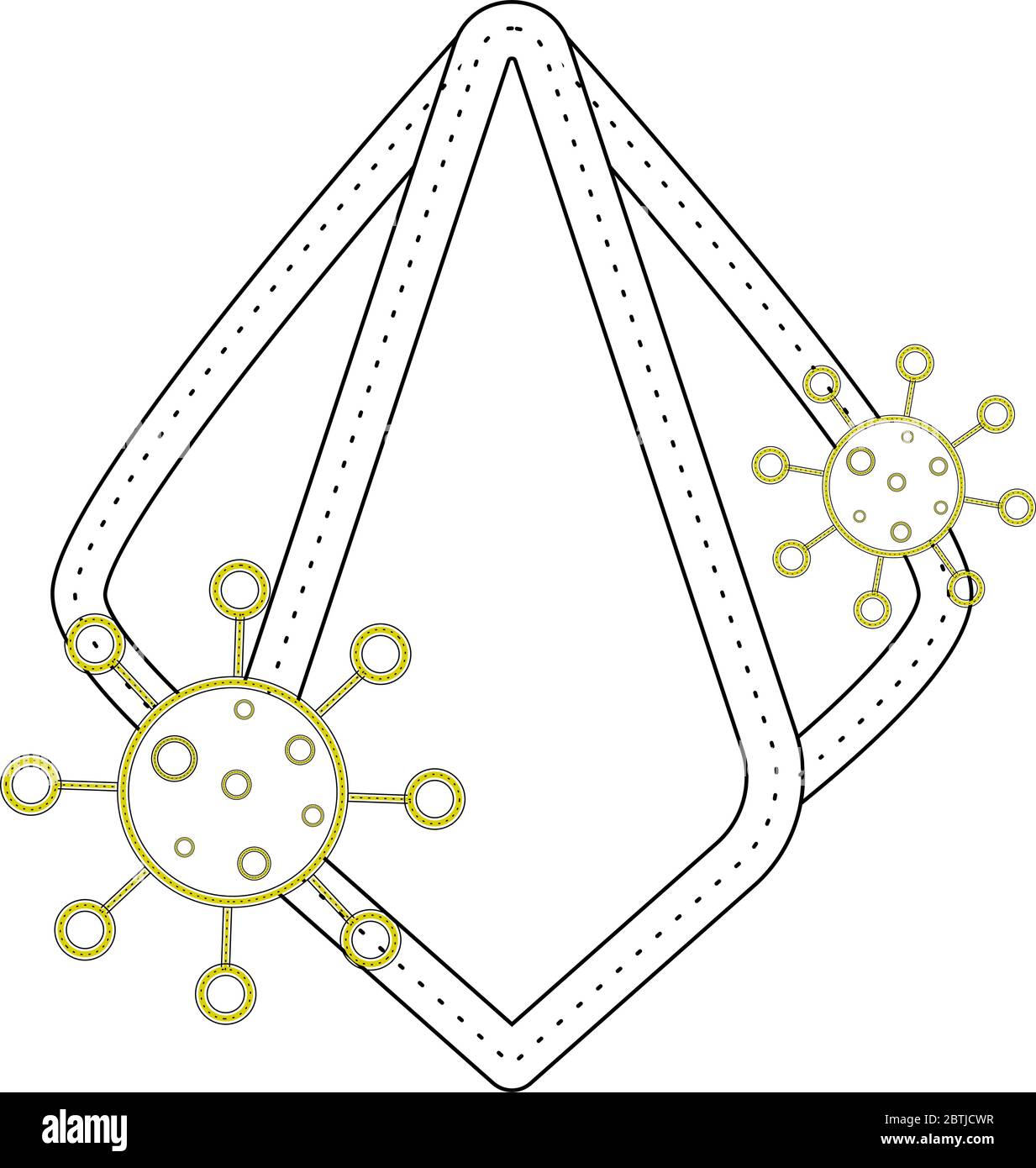 Virus handkerchief icon Stock Vector