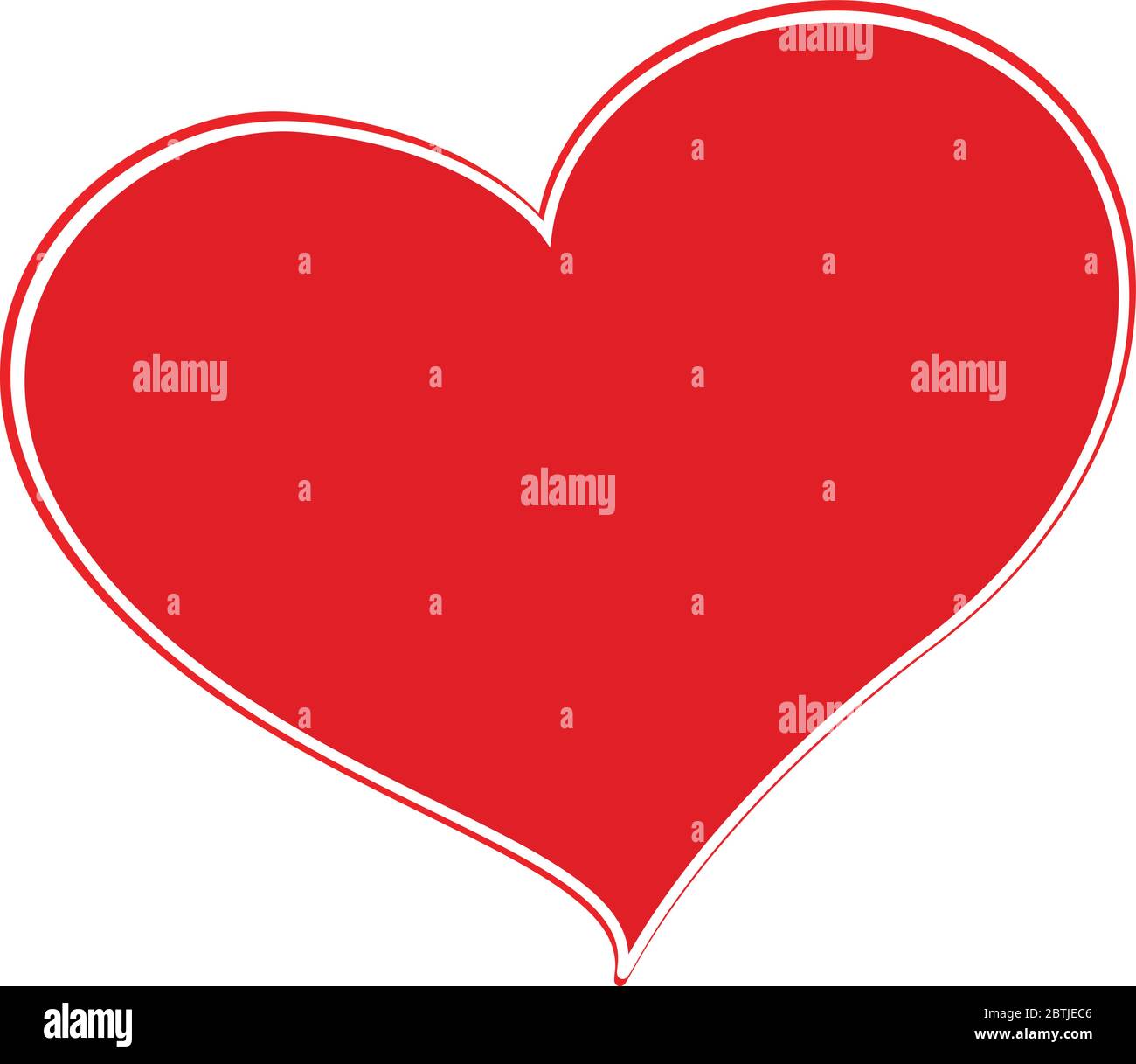 Red heart isolated, Vector illustration Stock Vector Image & Art - Alamy