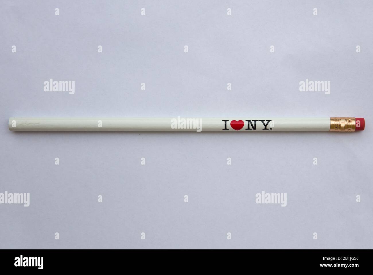 I love NY logo on a pencil Stock Photo