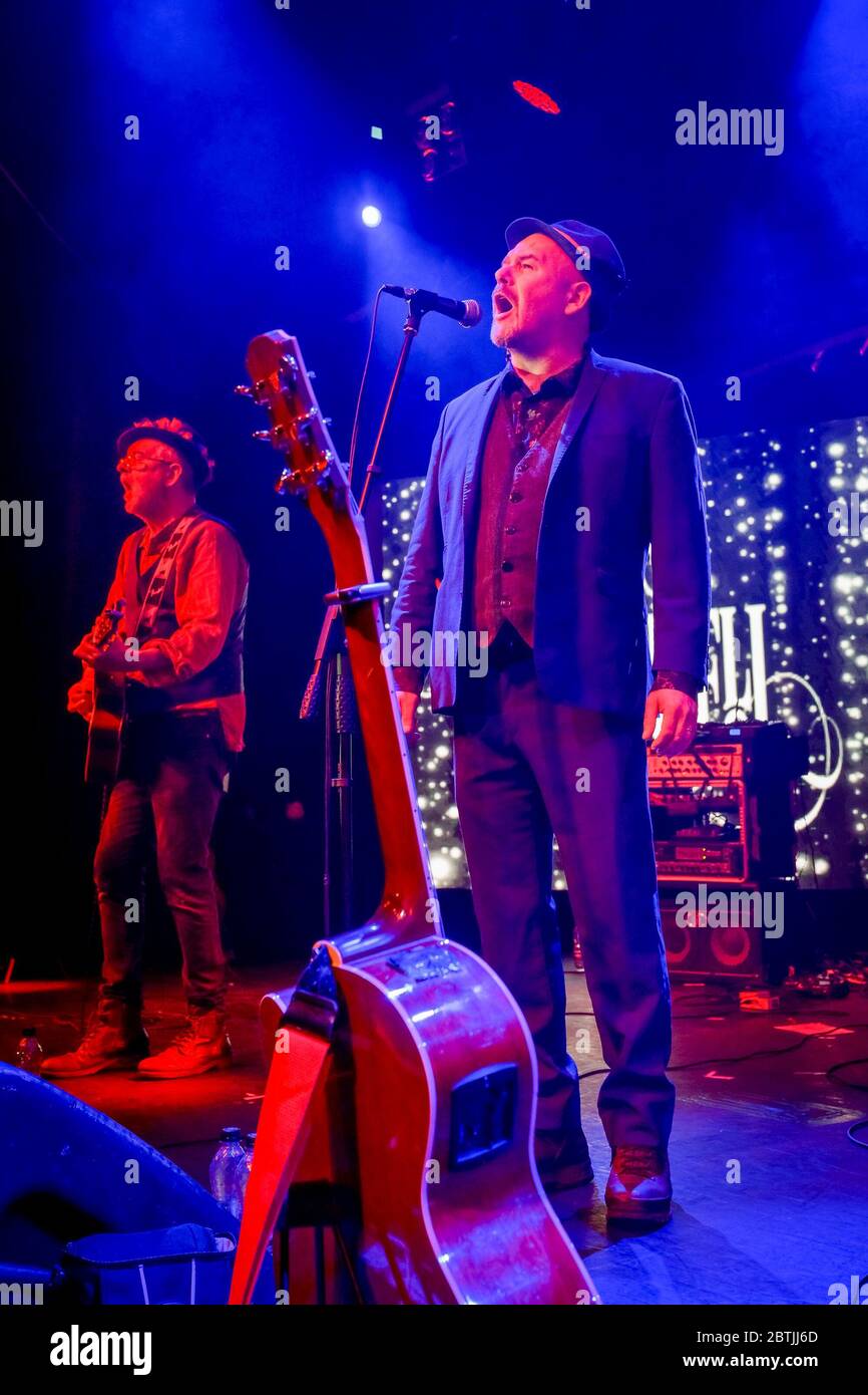 English Folk Rock band Merry Hell in concert, Skegness, England Stock