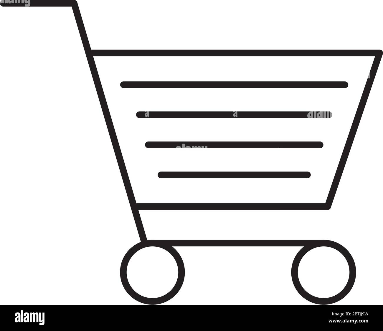 shopping cart line style icon vector design Stock Vector Image & Art ...