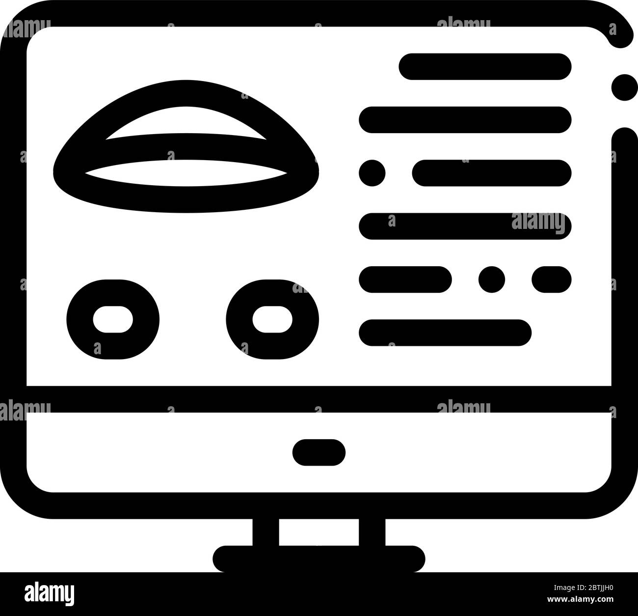 computer vision analysis icon vector outline illustration Stock Vector ...