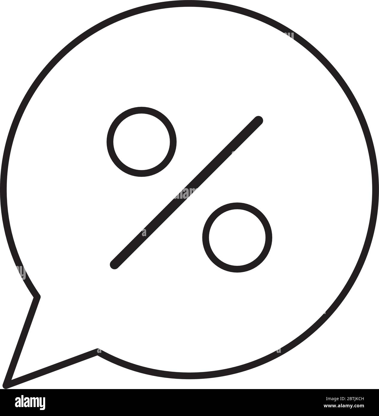 Percentage inside bubble line style icon vector design Stock Vector Image &amp; Art - Alamy
