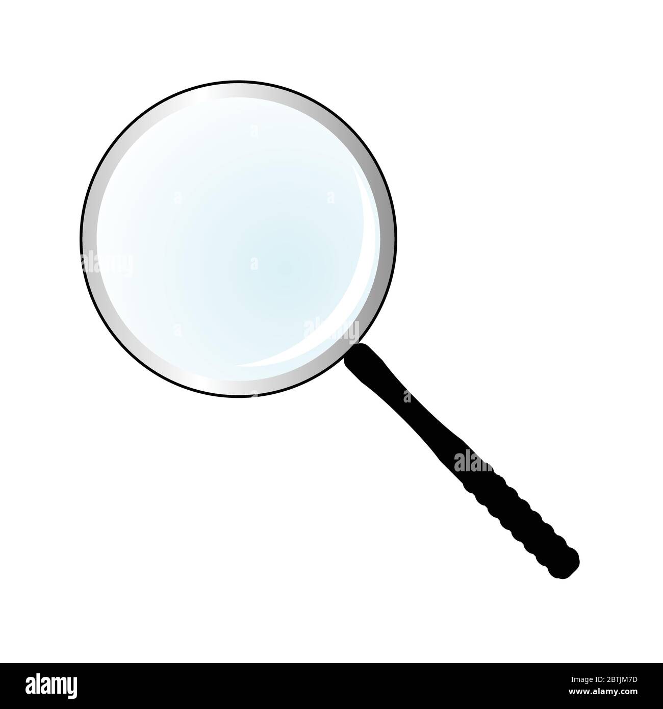 magnifier simple vector illustration on white background Stock Vector