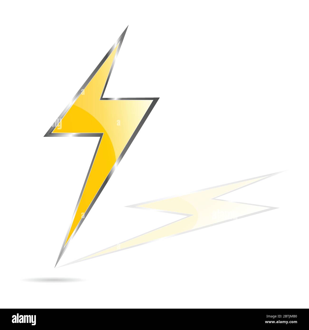 lightning bolt vector illustration art on white Stock Vector Image ...
